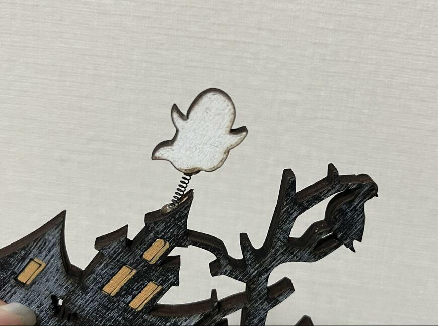 セリア、ウッドハロウィンハウススタンド画像