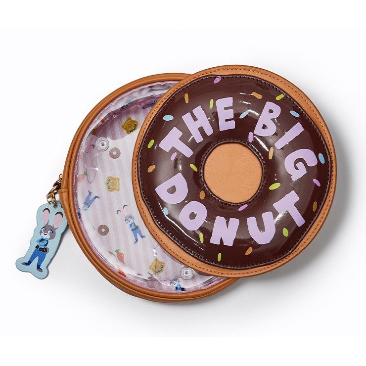 しまむら公式　ショルダー付きドーナツ型ポーチ（ズートピア）の画像