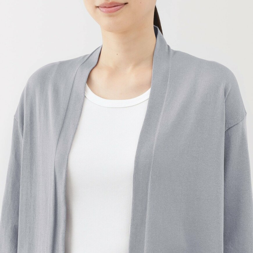 無印良品公式 婦人 UVカットライトニットストールカーディガン