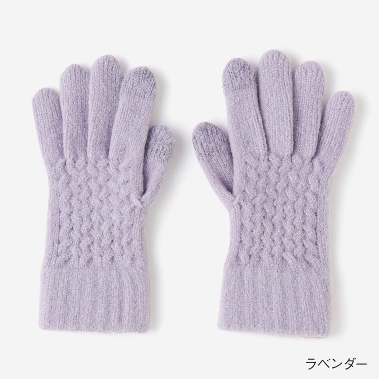 スマホ対応クロス編手袋