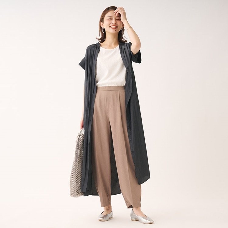 KEYUCA公式　プロバンス＆無地ギャザーワンピース