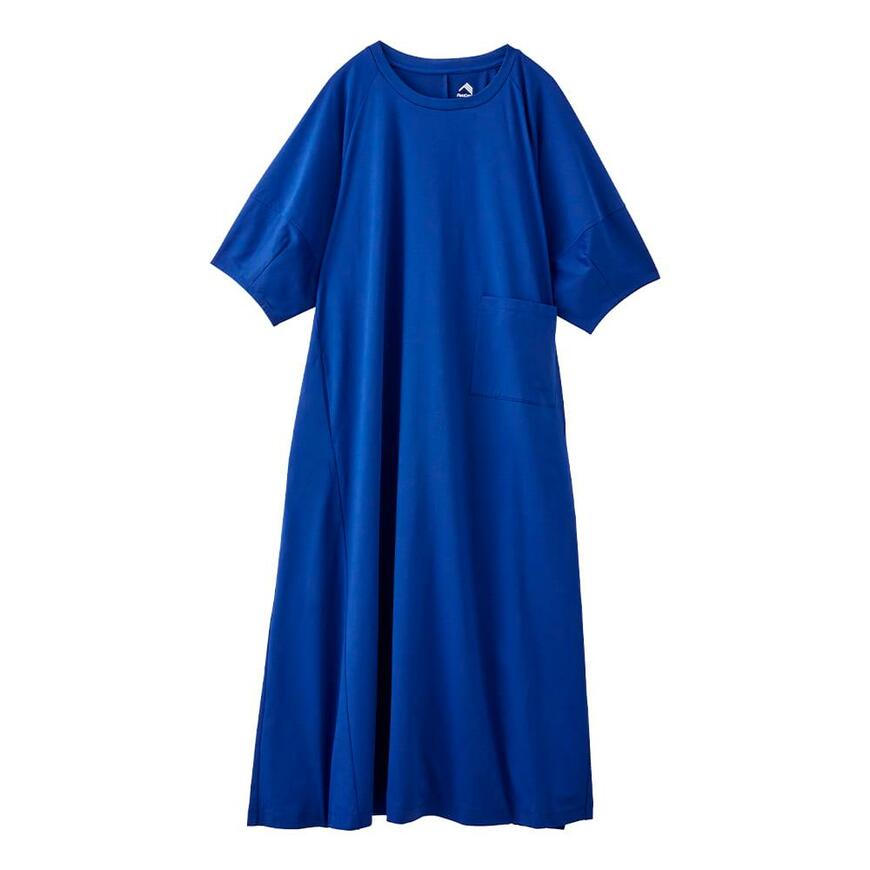 ワークマン、レディースドライサイドポケットランタンスリーブワンピース画像