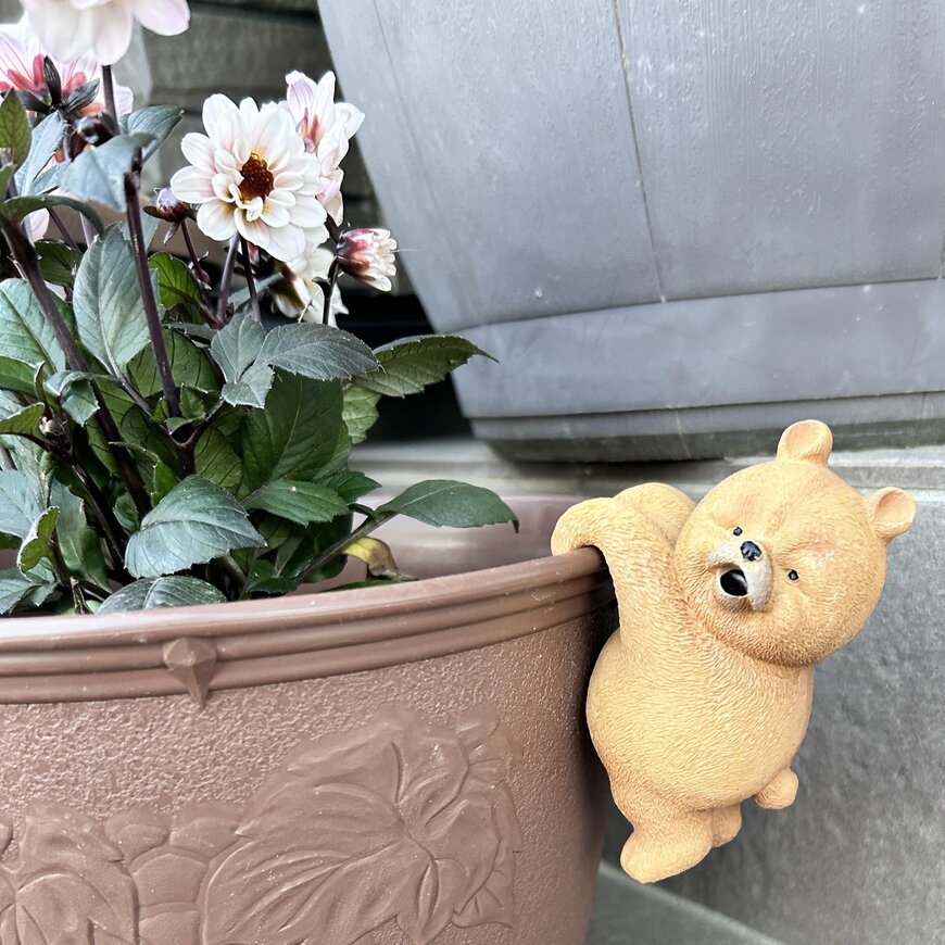 こちらは落ちそうなクマさん