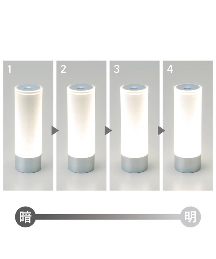 4段階の明るさが調節できるLEDライトつき