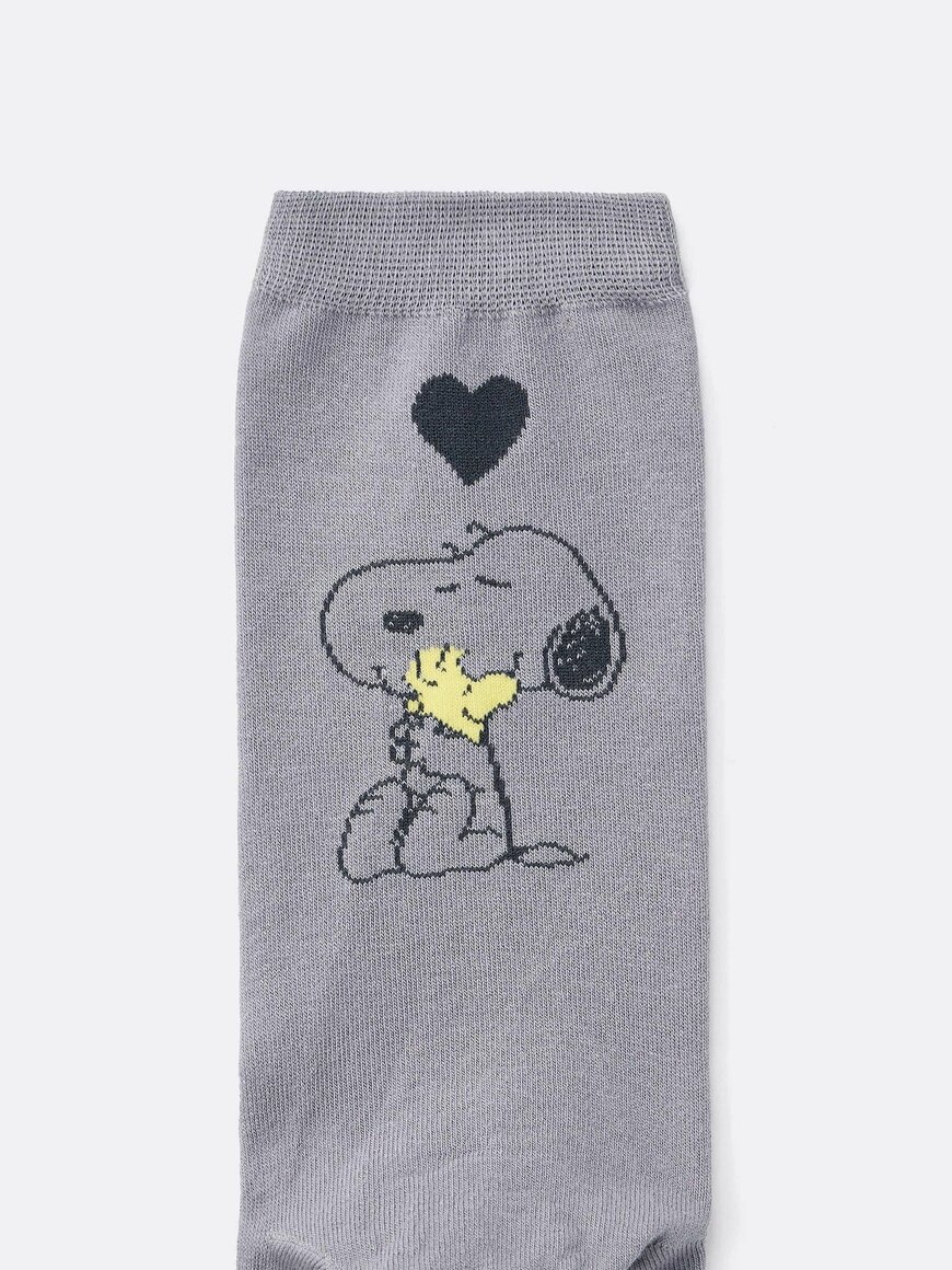 出所:GU公式 ソックス Peanuts 1 04 GRAY