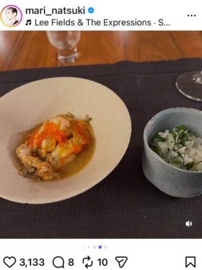 出所：夏木マリのInstagram（＠mari_natsuki）参照日：2026年3月12日