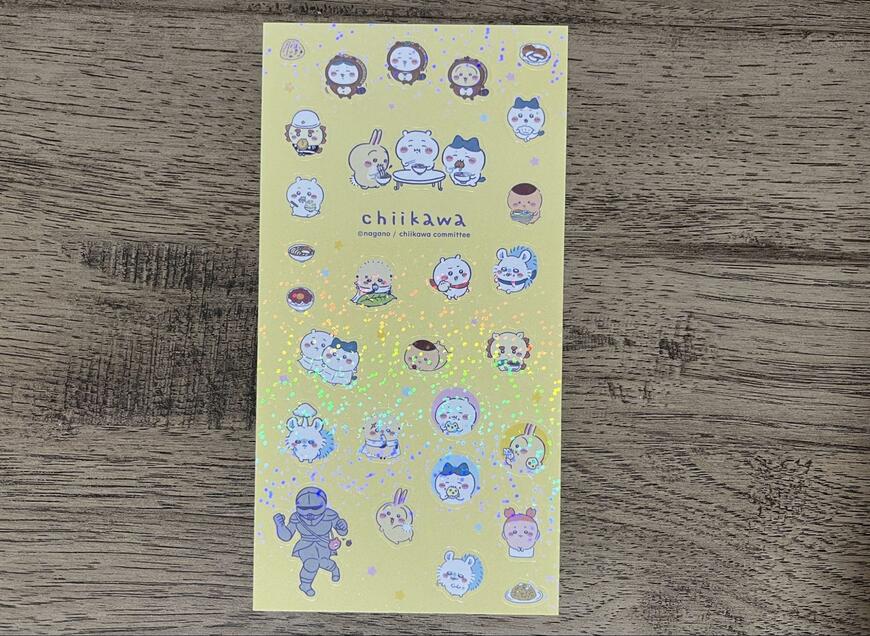 セリア、ちいかわ キラキラシール3撮影画像