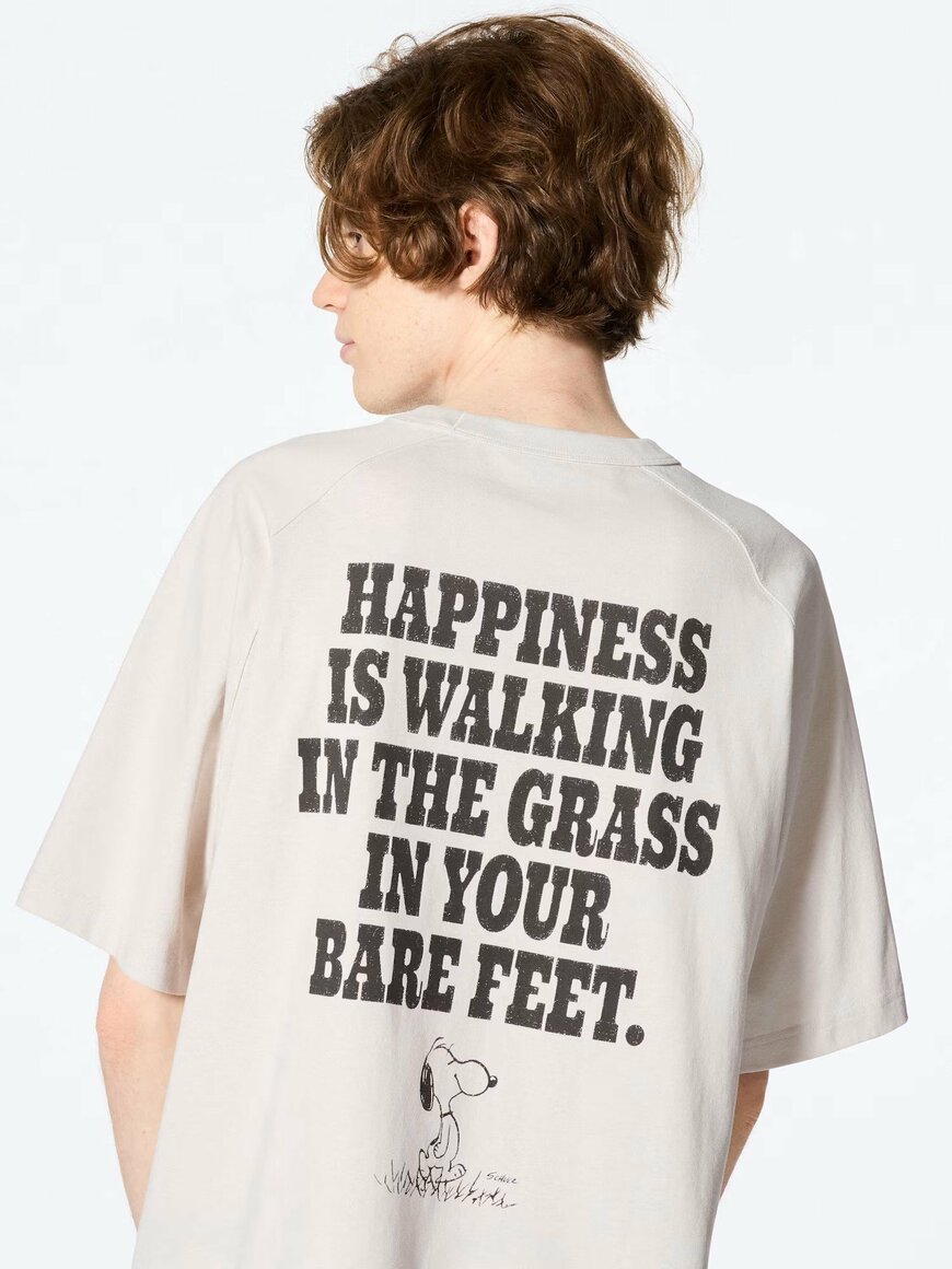 ピーナッツ UT/オーバーサイズフィット LIGHT GRAY