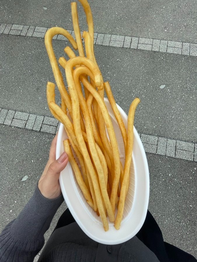 黄金色のロングポテト