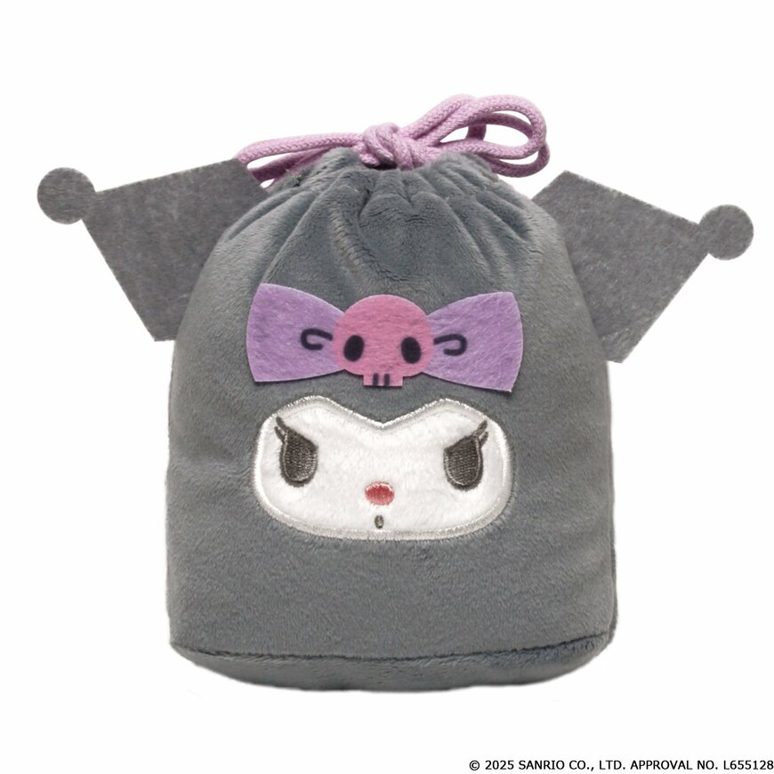 アイピーフォー株式会社公式 サンリオキャラクターズ ふわふわフェイス巾着(クロミ)