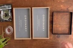 【100均DIY】キャンドゥの木製トレーとセリアのアイアンスクエアで...→おしゃれな〈ミニ2段収納棚〉が作れる