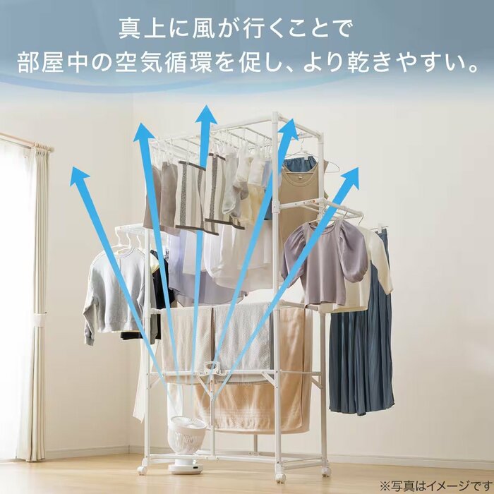 雨の日や梅雨時期の部屋干しでは専用の洗濯モードが活躍