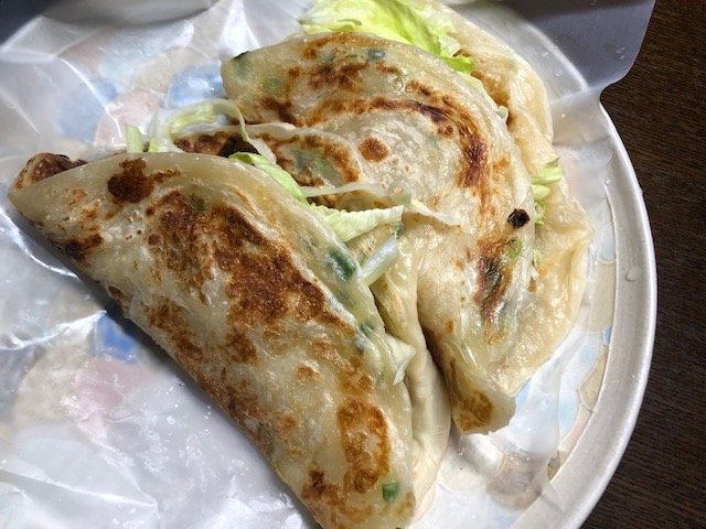 業務スーパー『葱抓餅』完成！（筆者撮影）