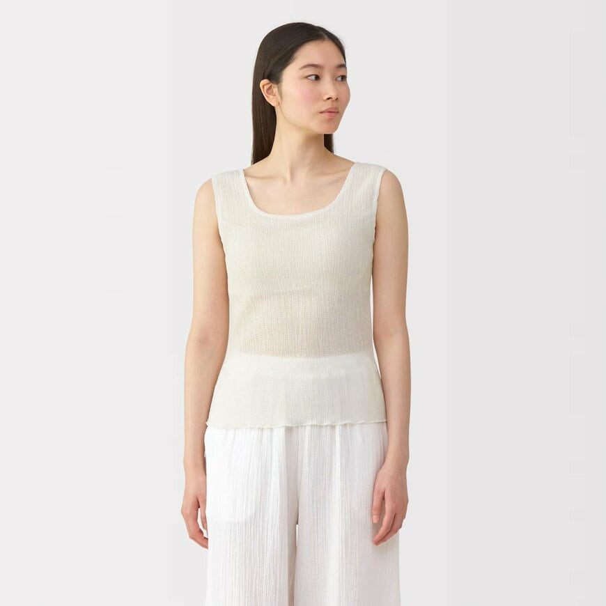 出所：無印良品公式　婦人　サッカートリコットブラタンクトップ