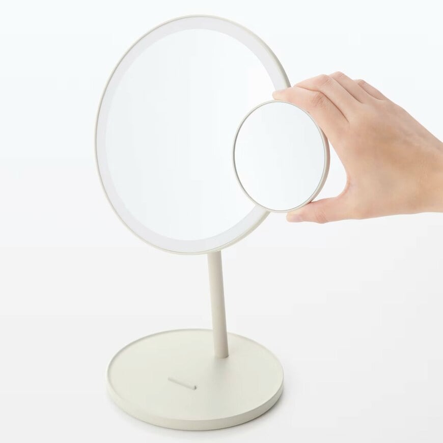 無印良品公式　コードレスＬＥＤライト付ミラー