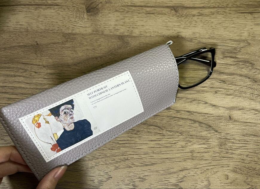 セリア、合皮 メガネケース GK&ES画像